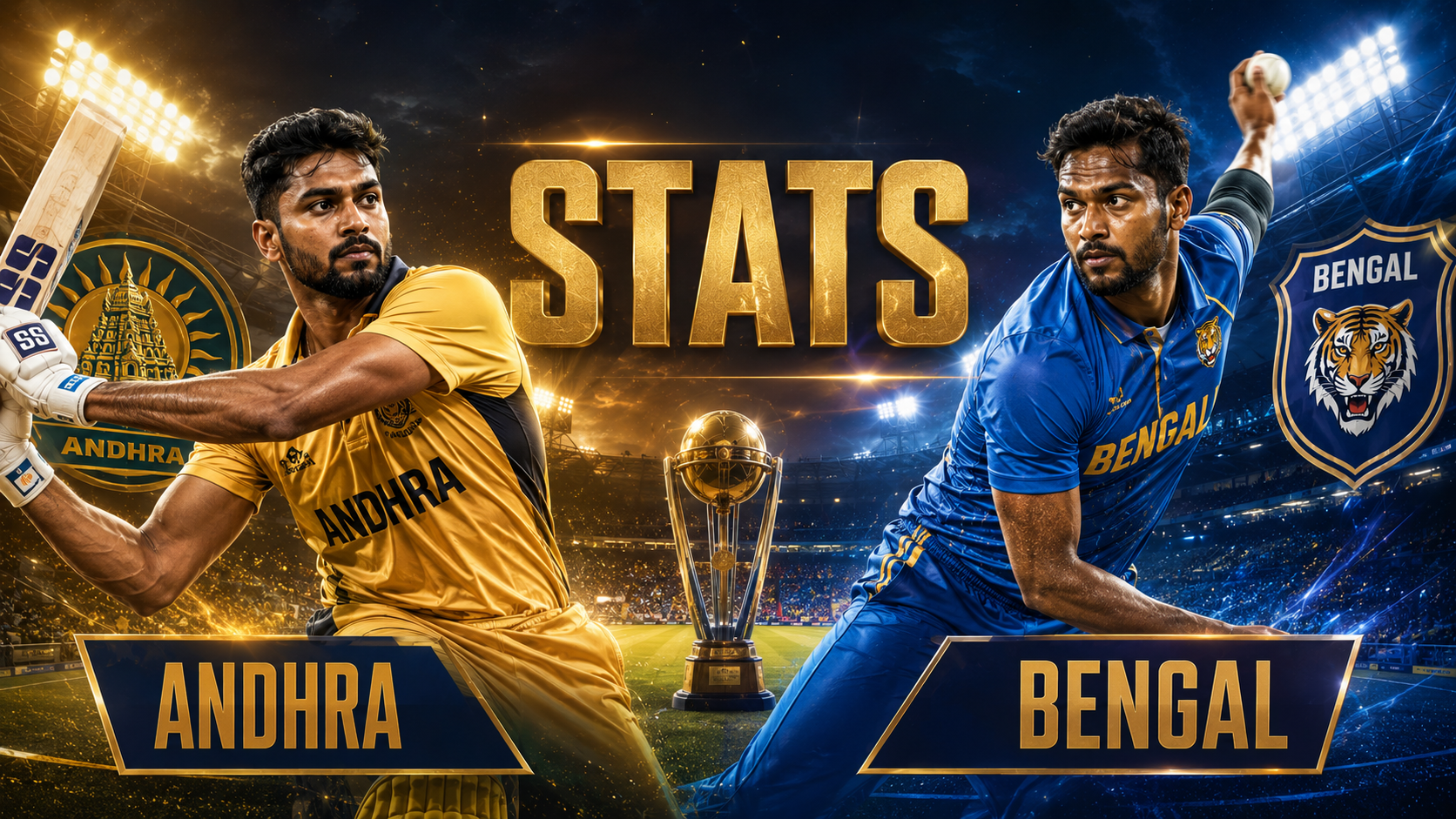 Andhra Cricket Team Vs Bengal Cricket Team Stats